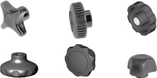 Hand knobs with nut