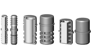 Plug-in lengthenings for round tube