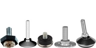 Adjusters, rigid threaded steel bolt