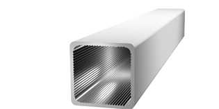 Aluminium square tube without bridge