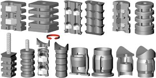 Connectors with saddle for round tube