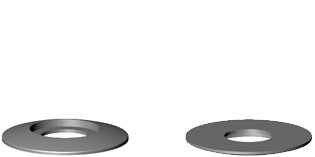 Enlargement washers for clipping-rivets