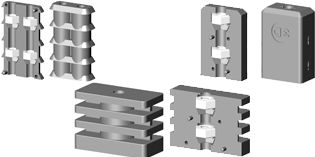 Expander connectors for rectangular tube