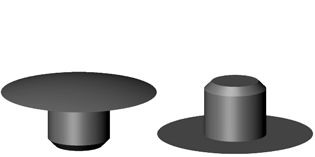 Plastic inside hexagonal protection caps