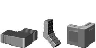Plug-in connectors for rectangular tube