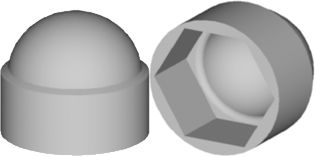 Protecting caps round type