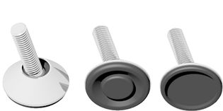 Round adjustable tilt feet with steel cover