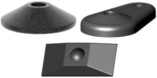 Round bases for ball joint screws