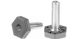 Square adjusters with rigid thread