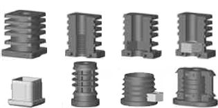 Threaded inserts for round tube