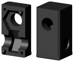 Schraub-Eckverbinder für Quadratrohr 3D1VV25X25M10/0