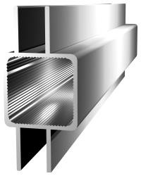 Aluminium-Vierkantprofil R 2DST9/LR BLANK