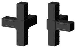 Steckverbinder für Quadratrohr Typ 3D4 3D4V25X2MK GF