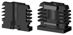 Polyamidstopfen für Rechteckrohr VL50X30X3M8S/0 O.B.