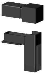 Steckverbinder für Quadratrohr Typ 2D2 2D2V30K