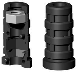 Expanderstopfen für Rundrohr RS22X1.5M8/1H