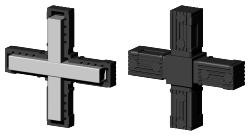 Steckverbinder für Quadratrohr Typ 2D4 2D4V30KS
