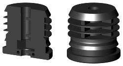 Polyamidstopfen für Rundrohr RL40M8S/0