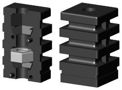 Expanderverbinder für Quadratrohr 1D1V30X30X1.5M8/1