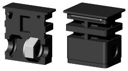 Schraubverbinder für Rechteckrohr 3D1BV40X30X1.5M10/1V 985
