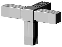 Steckverbinder für Quadratrohr Typ 3D4 3D4V25X1.5MK RAL7035