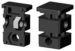 Schraub-Eckverbinder für Quadratrohr 3D1BVV30X30X1.5M8/1