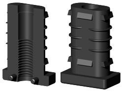 Gewindestopfen für Rechteckrohr VL25X15X2M8