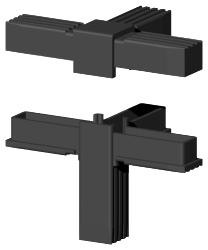 Steckverbinder für Quadratrohr Typ 3D4 3D4V20K