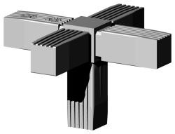Steckverbinder für Quadratrohr Typ 3D5 3D5V25X1.5MK RAL7035