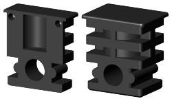 Eckverbinder für Rechteckrohr 3D1BV40X30/12.5/F/K