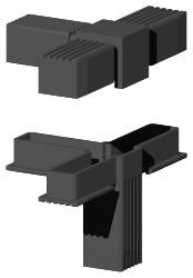 Steckverbinder für Quadratrohr Typ 3D4 3D4V30K