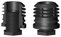 Verstellgleiter für Rundrohr DR20M12X30