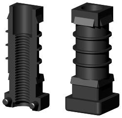 Gewindestopfen für Quadratrohr VL15X15M6