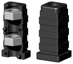 Expanderstopfen für Quadratrohr VS20X20X1.5M8/2