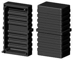 Design61 2er Set 2-Wege Steckverbinder Für Rechteckrohre 40x20 Mm – Kunststoff Rohrverbinder Für Regal- Und Gestellbau, Wandstärke 2 Mm
