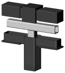 Steckverbinder für Quadratrohr Typ 2D3 2D3V30KS