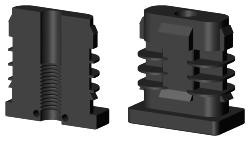 Gewindestopfen für Rechteckrohr VL35X20M8