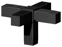 Steckverbinder für Quadratrohr Typ 3D5 3D5V25X1.5MK