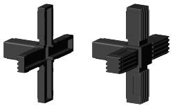 Steckverbinder für Quadratrohr Typ 3D5 3D5V20K