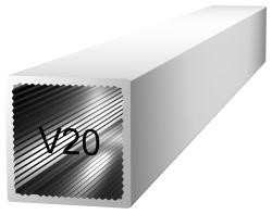 Aluminium-Vierkantprofil R V20 BLANK