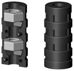 Expanderverbinder für Rundrohr 1D1R22X1.5M8/2 SO