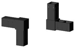 Steckverbinder für Quadratrohr Typ 2D2 2D2V25X2MK GF