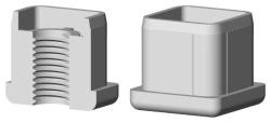 Zinkdruckgussbuchse für Quadratrohr VS25X25X1.5M10/DX