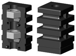 Expanderverbinder für Quadratrohr 1D1V30X30X1.5M8/2