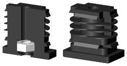 Gewindestopfen für Rechteckrohr VL40X25X1.5M8S/1