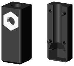 Schraub-Eckverbinder für Quadratrohr 3D1V20X20M8/1