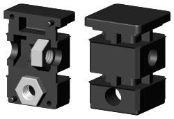 Schraub-Eckverbinder für Quadratrohr 3D1BVV30X30X1.5M8/2