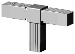 Steckverbinder für Quadratrohr Typ 2D3 2D3V25X1.5MK RAL7035