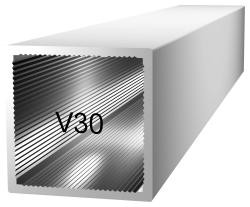 Aluminium-Vierkantprofil R V30 SI