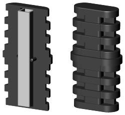 Rohrverlängerung für Ovalrohr 1D2OV40X20X1.5KS